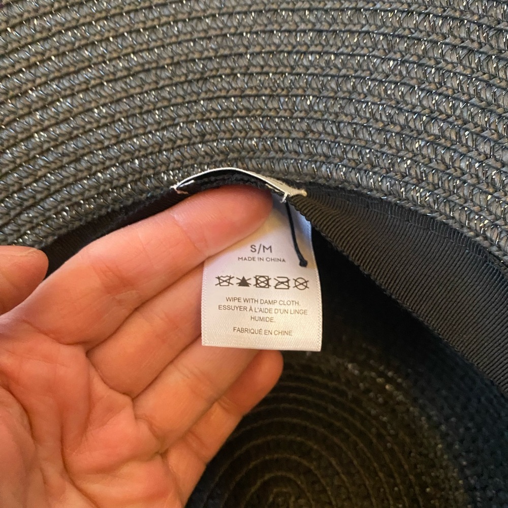Sunday Best Black Eau Claire Woven Summer Hat Bohemian Resortwear Vacation S/M - Picture 12 of 14